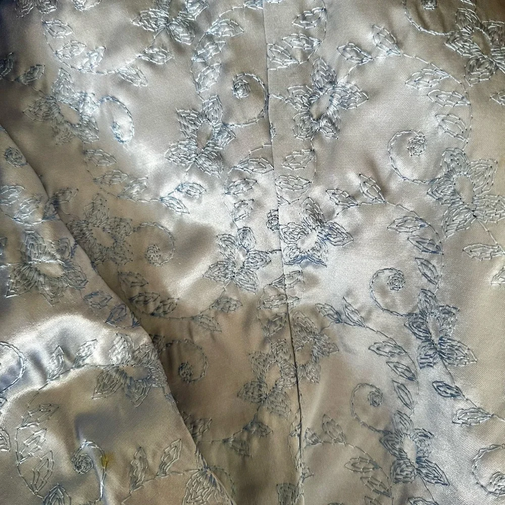 Jessica McClintock Blue Strapless Embroidered Gown Sz 10 Fits 6  NWT Formal Prom - Picture 12 of 13